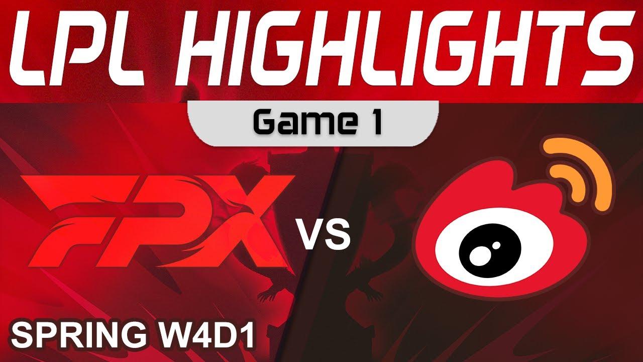 FPX vs WBG Highlights Game 1 LPL Spring Season 2023 W4D1 FunPlus Phoenix vs Weibo Gaming by Onivia thumbnail