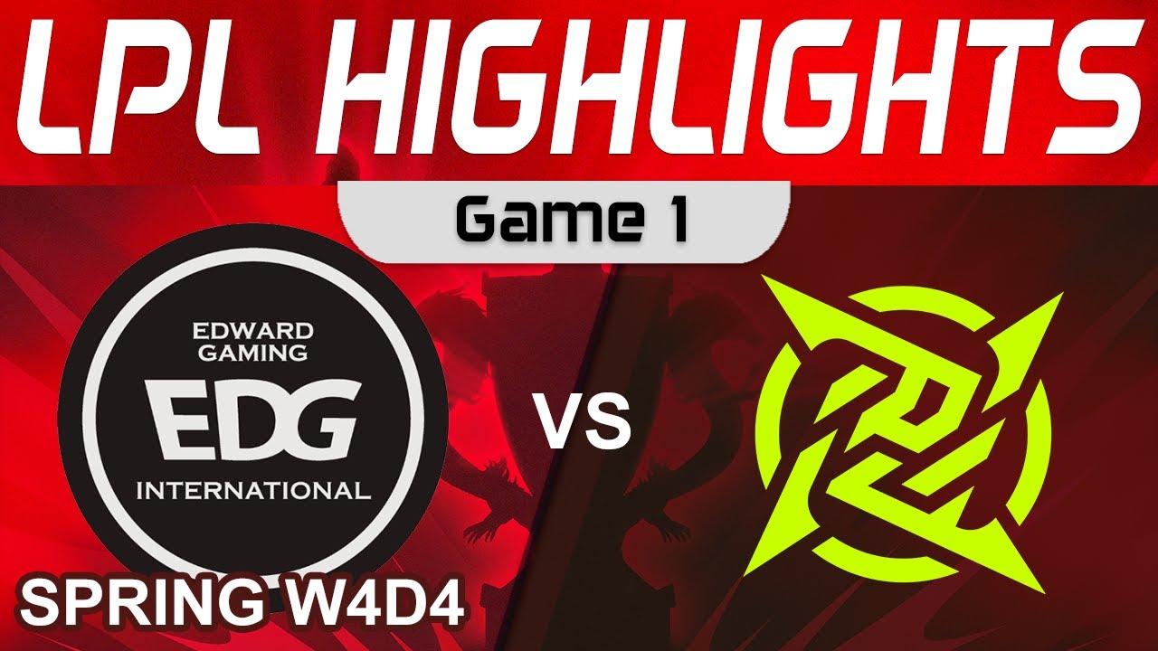 EDG vs NIP Highlights Game 1 LPL Spring Season 2023 W4D4 EDward Gaming vs Ninjas in Pyjamas by Onivi thumbnail