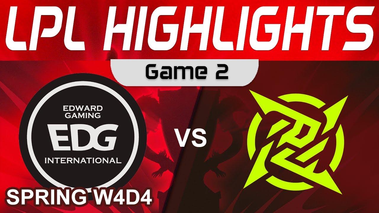 EDG vs NIP Highlights Game 2 LPL Spring Season 2023 W4D4 EDward Gaming vs Ninjas in Pyjamas by Onivi thumbnail