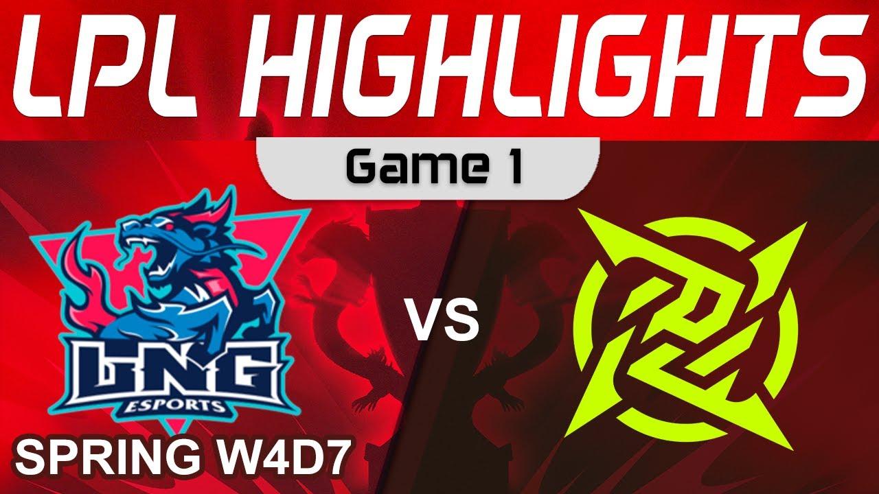 LNG vs NIP Highlights Game 1 LPL Spring Season 2023 W4D7 LNG Esports vs Ninjas in Pyjamas by Onivia thumbnail