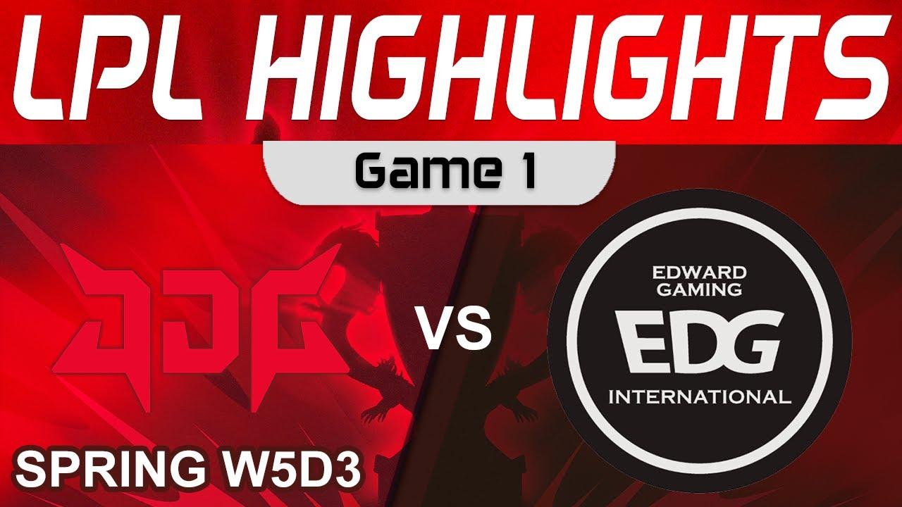 JDG vs EDG Highlights Game 1 LPL Spring Season 2023 W5D3 JD Gaming vs EDward Gaming by Onivia thumbnail