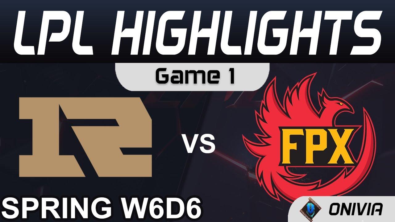 RNG vs FPX Highlights Game 1 LPL Spring Season 2021 W6D6 Royal Never Give Up vs FunPlus Phoenix by O thumbnail