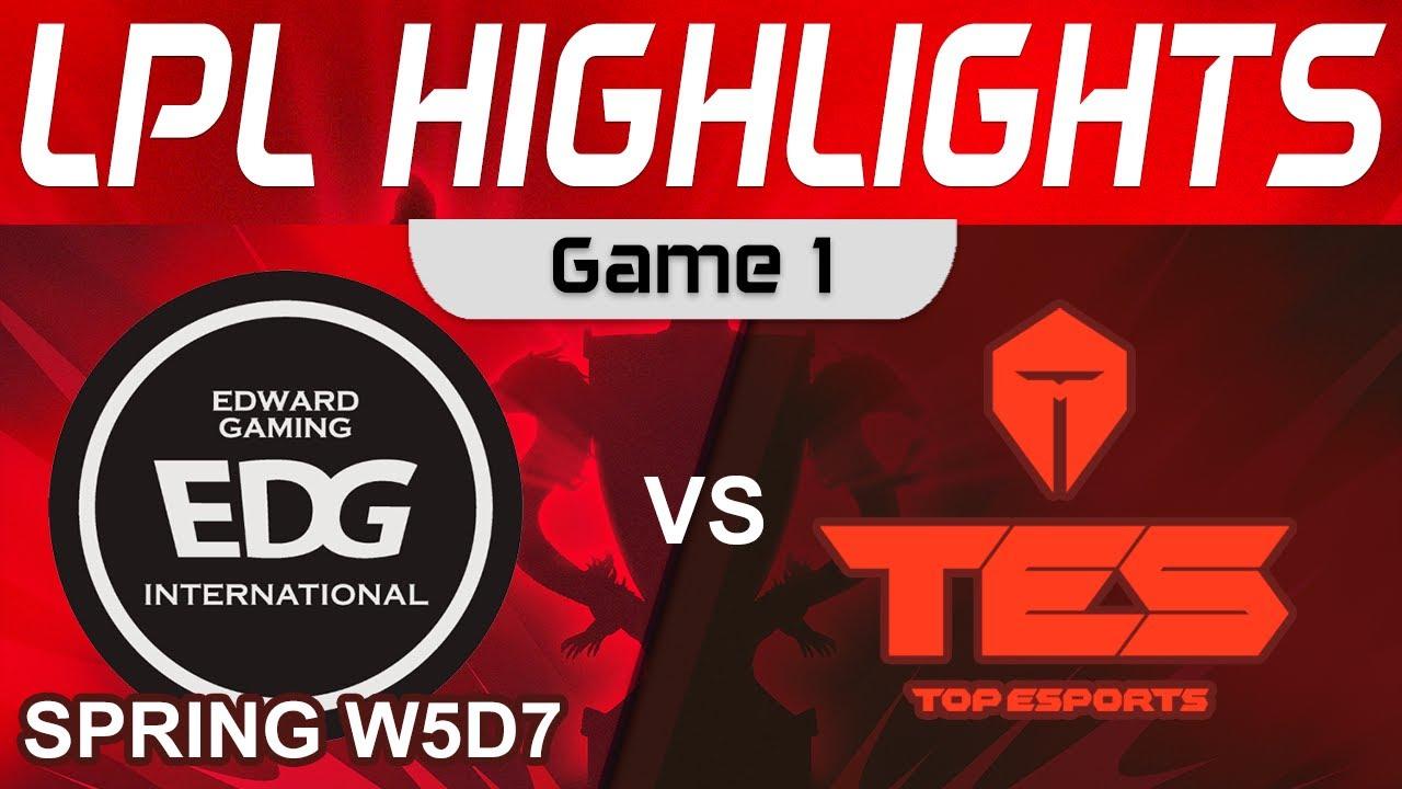 EDG vs TES Highlights Game 1 LPL Spring Season 2023 W5D7 EDward Gaming vs Top Esports by Onivia thumbnail