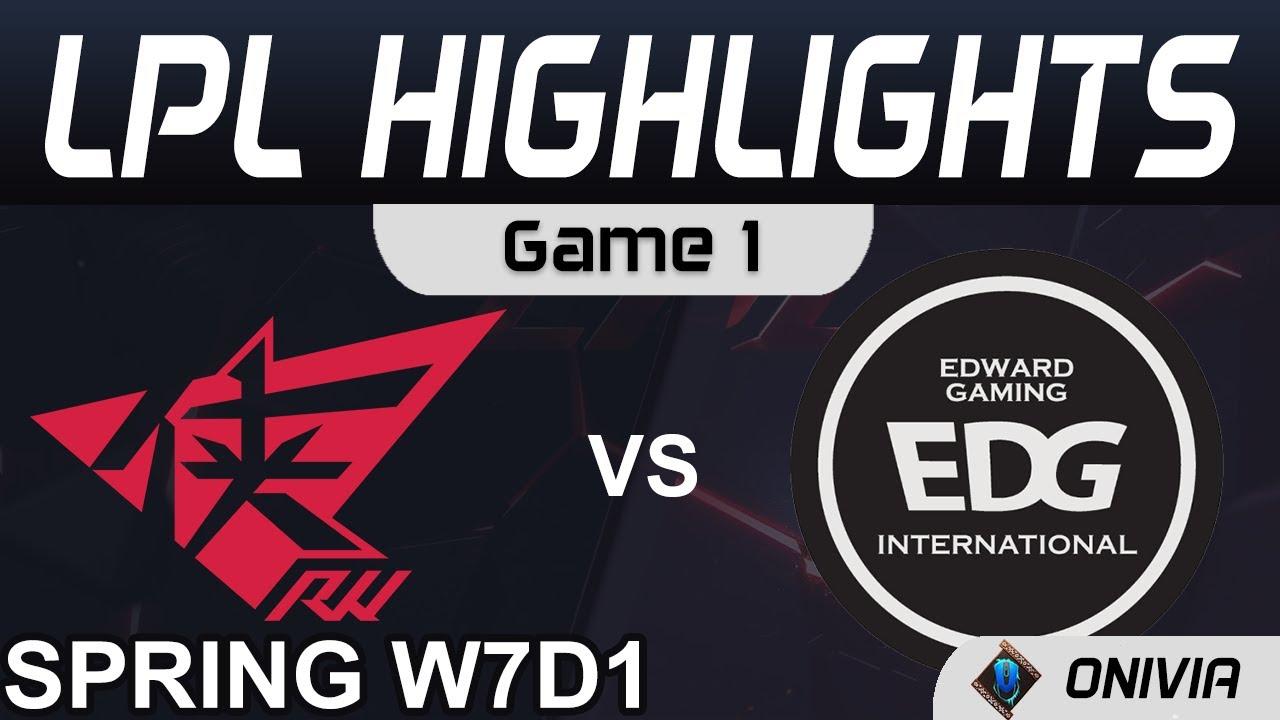 RW vs EDG Highlights Game 1 LPL Spring Season 2021 W7D1 Rogue Warriors vs Edward Gaming by Onivia thumbnail