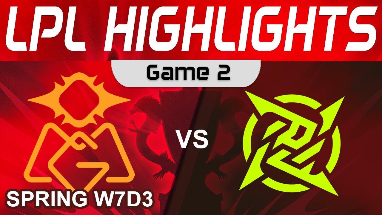 OMG vs NIP Highlights Game 2 LPL Spring Season 2023 W7D3 Oh My God vs Ninjas in Pyjamas by Onivia thumbnail