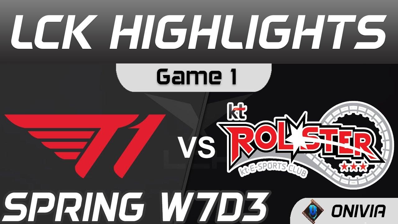 T1 vs KT Highlights Game 1 Spring Season 2021 W7D3 T1 vs KT Rolster by Onivia thumbnail