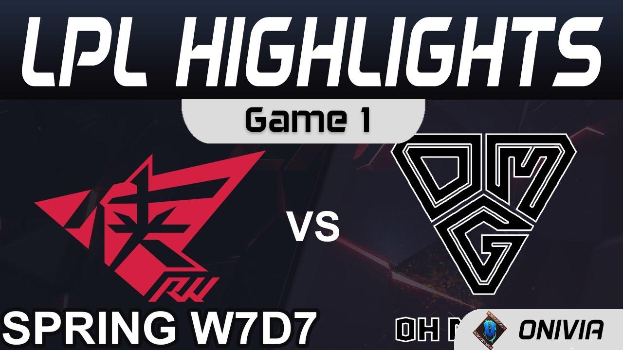 RW vs OMG Highlights Game 1 LPL Spring Season 2021 W7D7 Rogue Warriors vs Oh My God by Onivia thumbnail