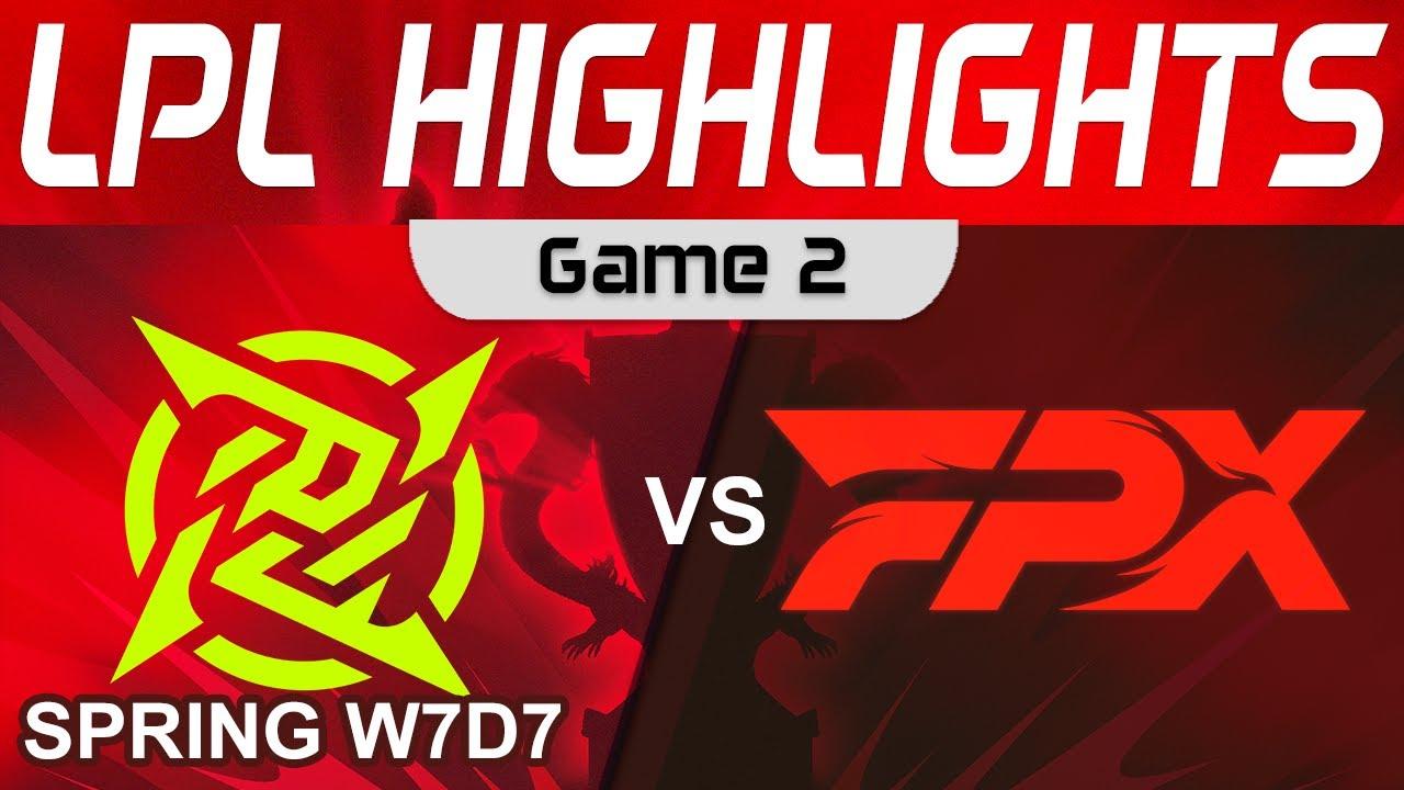 NIP vs FPX Highlights Game 2 LPL Spring Season 2023 W7D7 Ninjas in Pyjamas vs FunPlus Phoenix thumbnail