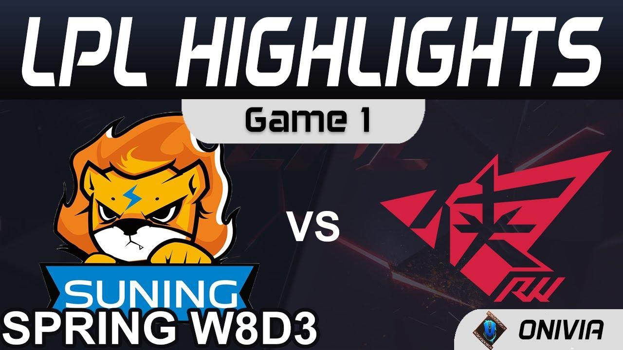 SN vs RW Highlights Game 1 LPL Spring Season 2021 W8D3 Suning vs Rogue Warriors by Onivia thumbnail