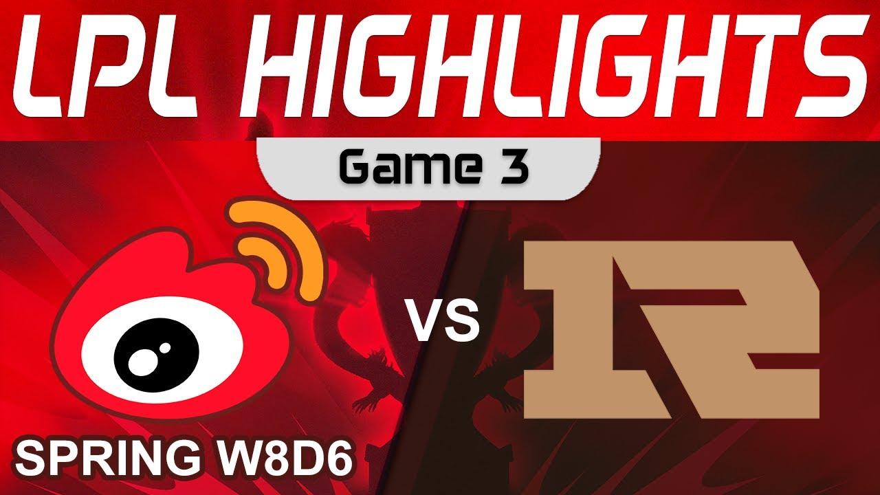 WBG vs RNG Highlights Game 3 LPL Spring Season 2023 W8D6 Weibo Gaming vs Royal Never Give Up thumbnail