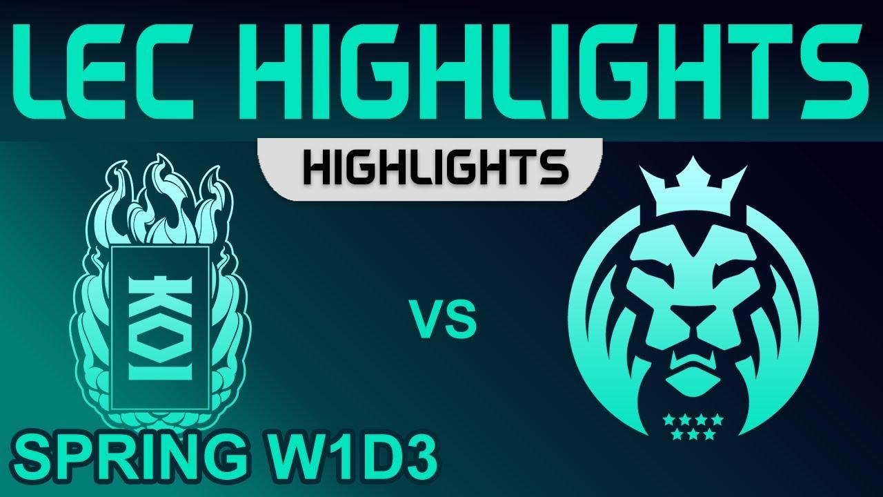 KOI vs MAD Highlights LEC Spring Season W1D3 2023 KOI vs MAD Lions by Onivia thumbnail