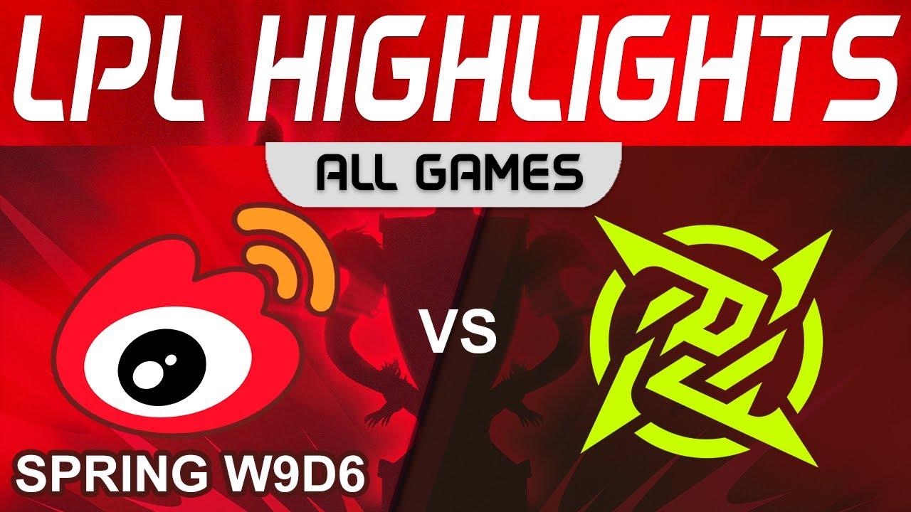 WBG vs NIP Highlights ALL GAMES LPL Spring Season 2023 W9D6 Weibo Gaming vs Ninjas in Pyjamas thumbnail