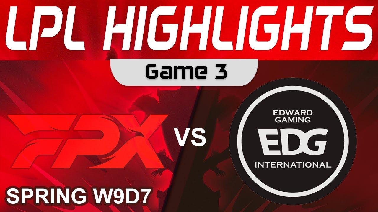 FPX vs EDG Highlights Game 3 LPL Spring Season 2023 W9D7 FunPlus Phoenix vs EDward Gaming by Onivia thumbnail