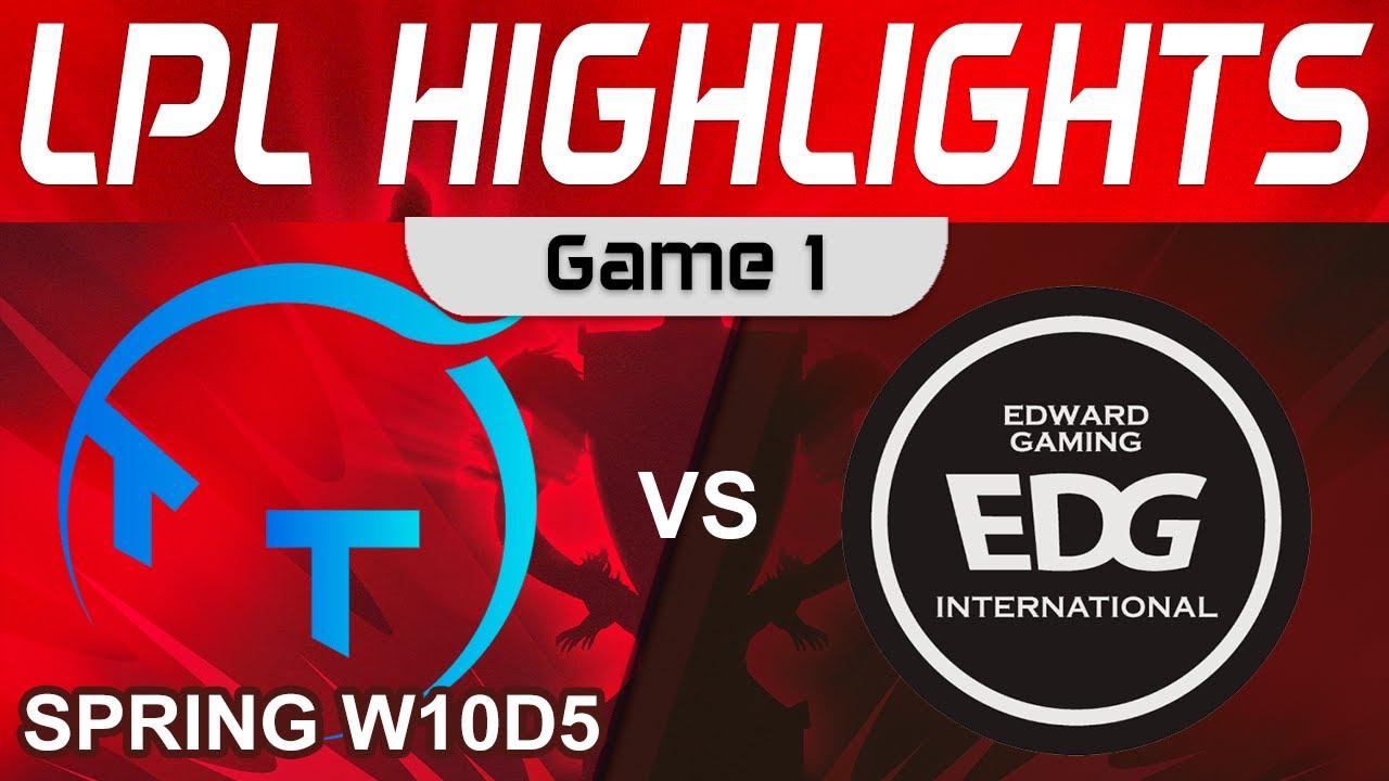 TT vs EDG Highlights Game 1 LPL Spring Season 2023 W10D5 ThunderTalk Gaming vs EDward Gaming thumbnail