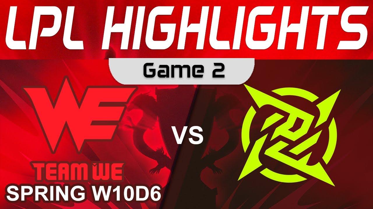 WE vs NIP Highlights Game 2 LPL Spring Season 2023 W10D6 Team WE vs Ninjas in Pyjamas by Onivia thumbnail