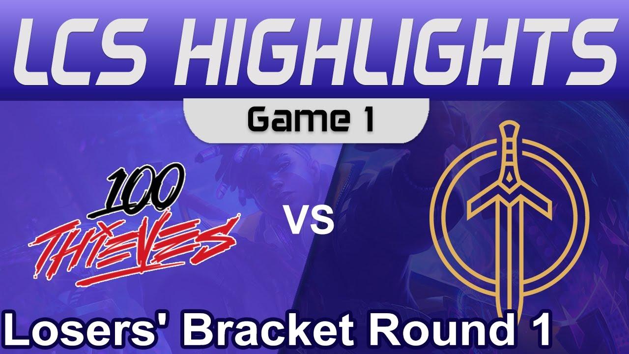 100 vs GG Game 1 Highlights Losers' Bracket R1 LCS Spring 2023 100 Thieves vs Golden Guardians thumbnail