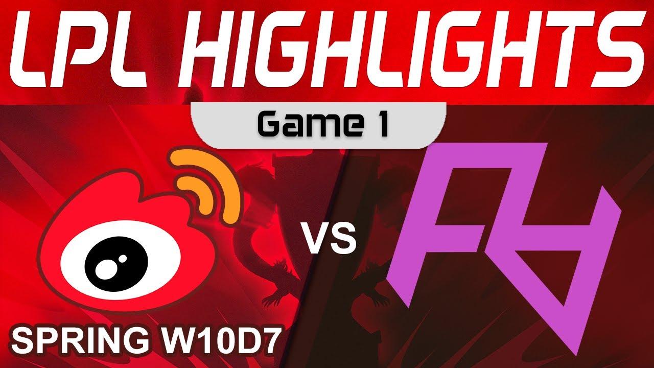 WBG vs RA Highlights Game 1 LPL Spring Season 2023 W10D7 Weibo Gaming vs Rare Atom by Onivia thumbnail