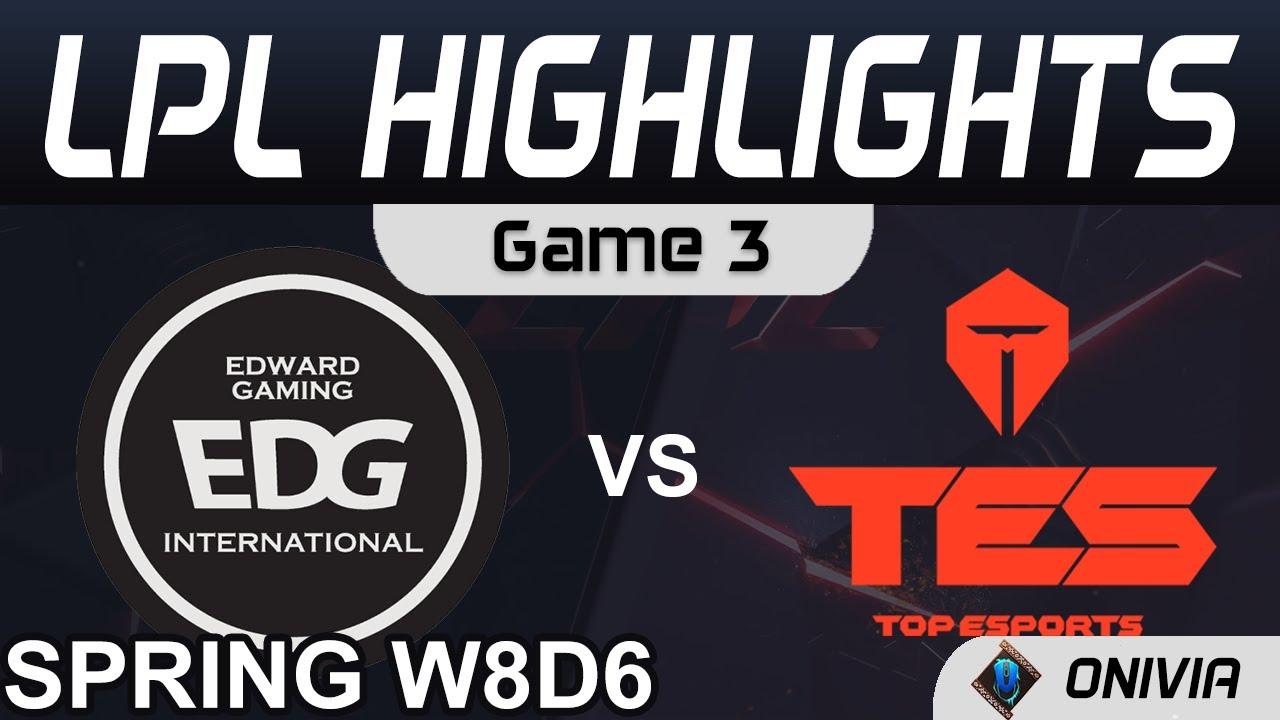 EDG vs TES Highlights Game 3 LPL Spring Season 2021 W8D6 EDward Gaming vs Top Esports by Onivia thumbnail