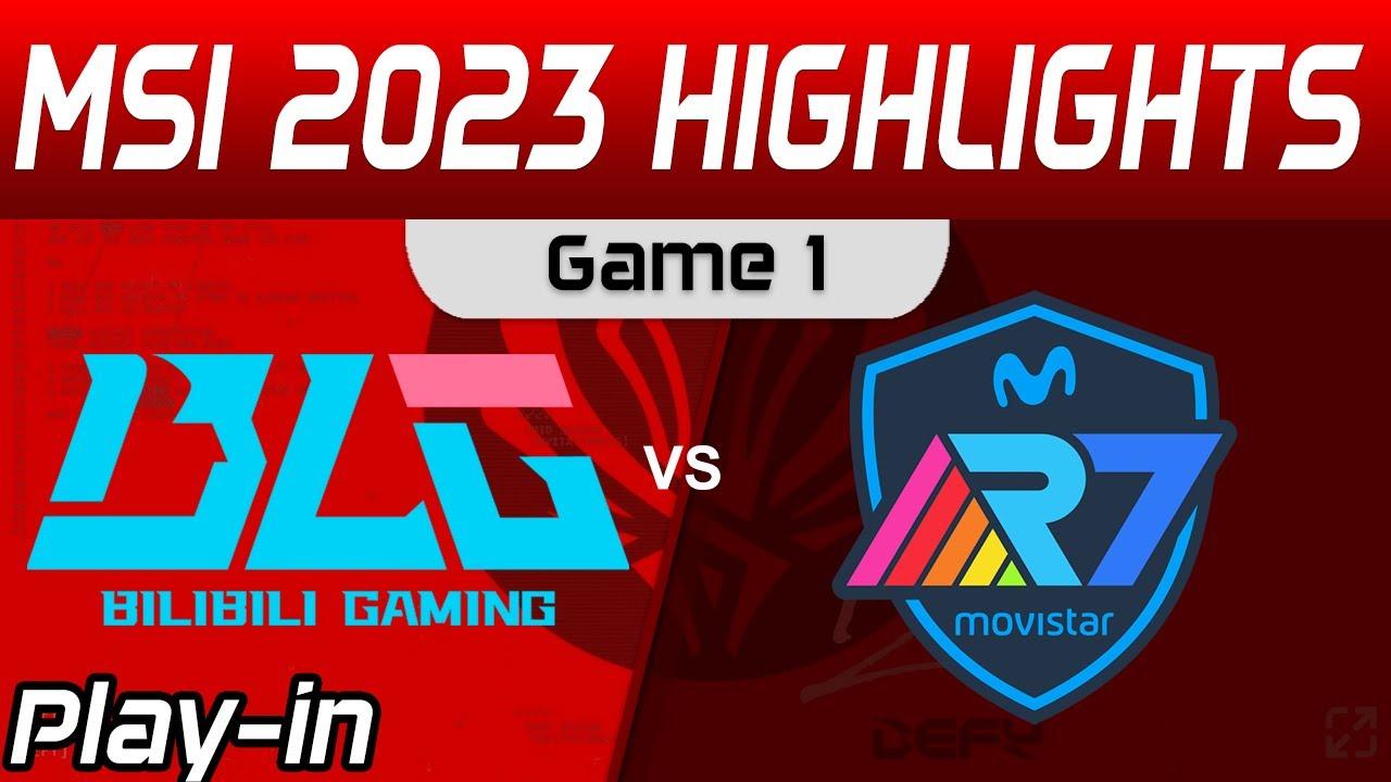 BLG vs R7 Highlights Game 1 Day 2 MSI 2023 Play IN Bilibili Gaming vs Movistar R7 by Onivia thumbnail