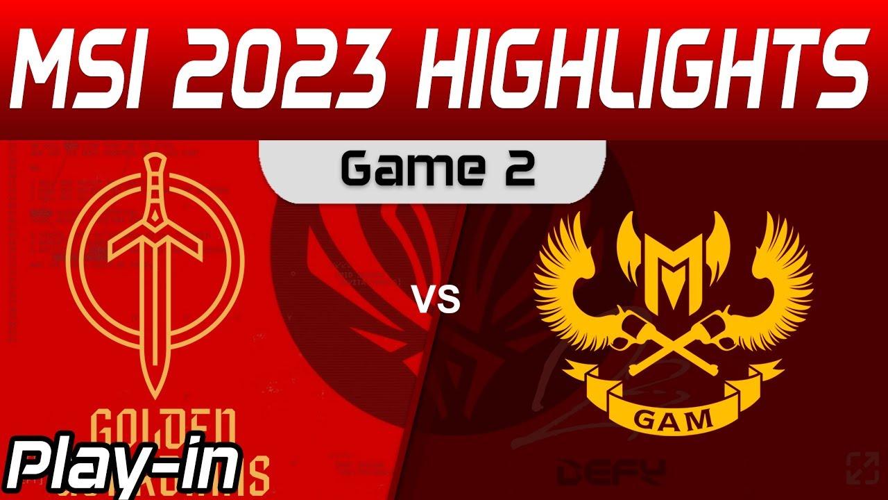 GG vs GAM Highlights Game 2 Day 2 MSI 2023 Play IN Golden Guardians vs GAM Esports by Onivia thumbnail