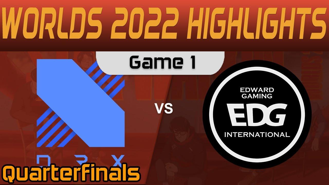 DRX vs EDG Highlights Game 1 Quarterfinals Worlds 2022 DragonX vs EDward Gaming by Onivia thumbnail