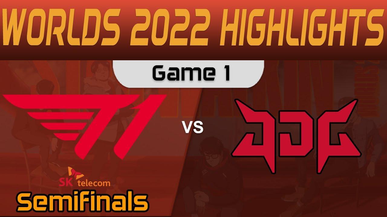 T1 vs JDG Highlights Game 1 Semifinals Worlds 2022 T1 vs JD Gaming by Onivia thumbnail