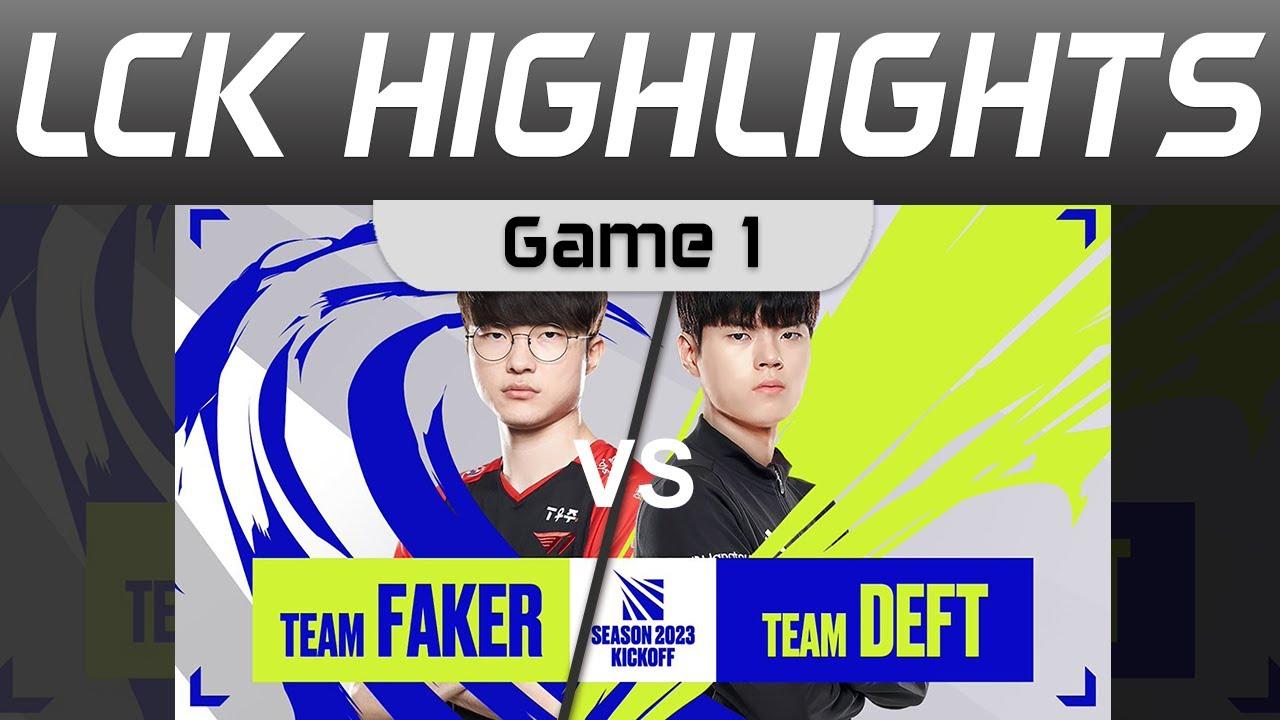 FAKER vs DEFT Highlights Game 1 2023 Season Kickoff Korea Team FAKER vs Team DEFT by Onivia thumbnail