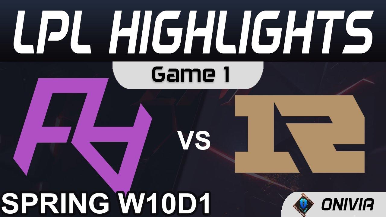 RA vs RNG Highlights Game 1 LPL Spring Season 2021 W10D1 Rare Atom vs Royal Never Give Up by Onivia thumbnail