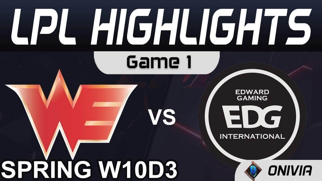 WE vs EDG Highlights Game 1 LPL Spring Season 2021 W10D3 Team WE vs EDward Gaming by Onivia thumbnail