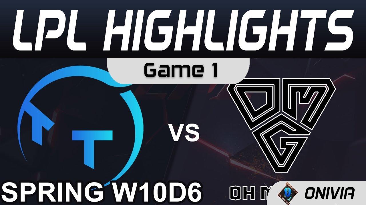 TT vs OMG Highlights Game 1 LPL Spring Season 2021 W10D6 ThunderTalk Gaming vs Oh My God by Onivia thumbnail