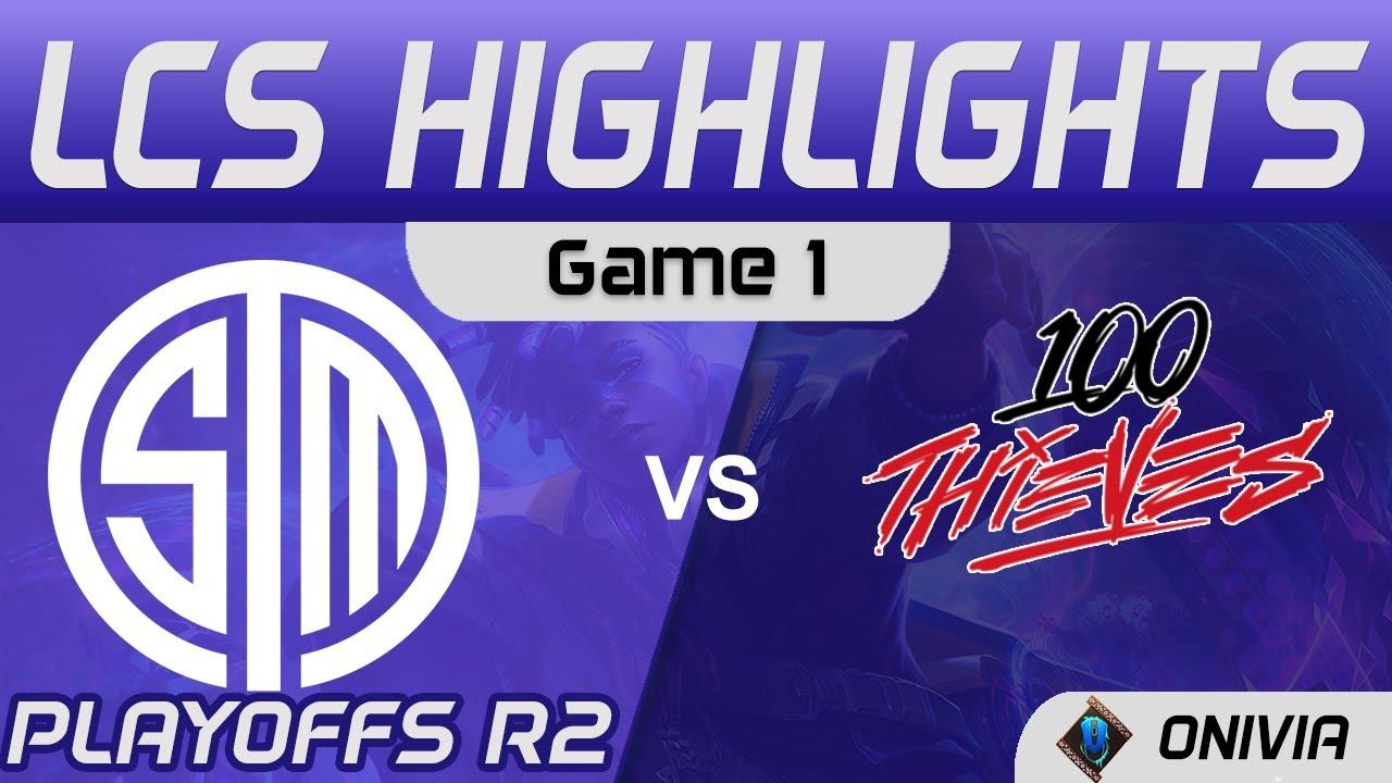 TSM vs 100 Highlights Game 1 Playoffs R2 LCS Spring 2021 Team SoloMid vs 100 Thieves by Onivia thumbnail