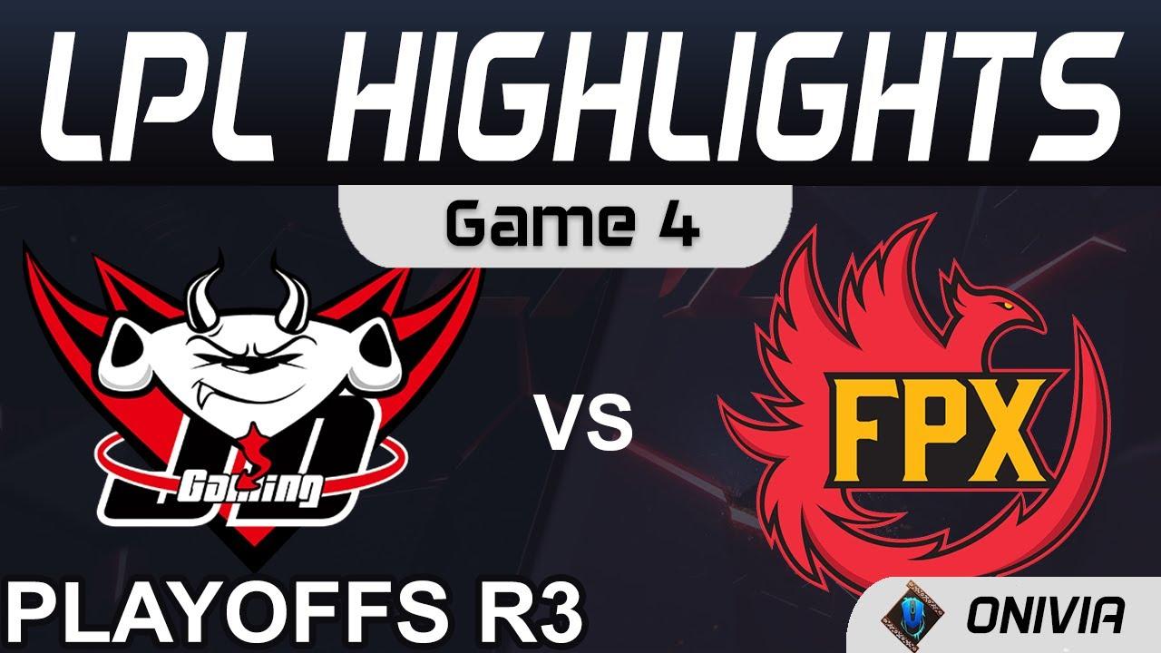 JDG vs FPX Highlights Game 4 LPL Spring Playoffs R3 2021 JD Gaming vs FunPlus Phoenix by Onivia thumbnail