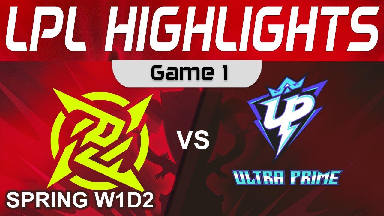 NIP vs UP Highlights Game 1 LPL Spring Season 2023 W1D2 Ninjas in Pyjamas vs Ultra Prime by Onivia thumbnail