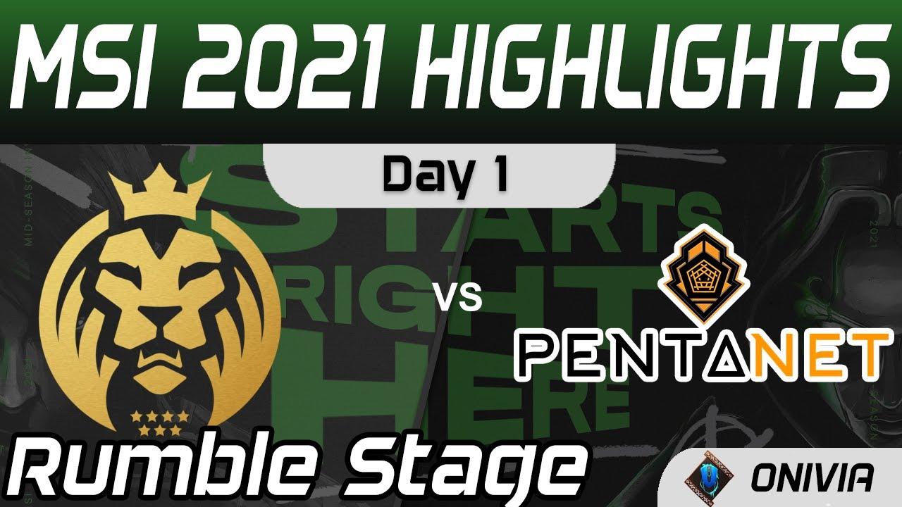 MAD vs PGG Highlights Day 1 MSI 2021 Rumble MAD Lions vs Pentanet GG by Onivia thumbnail