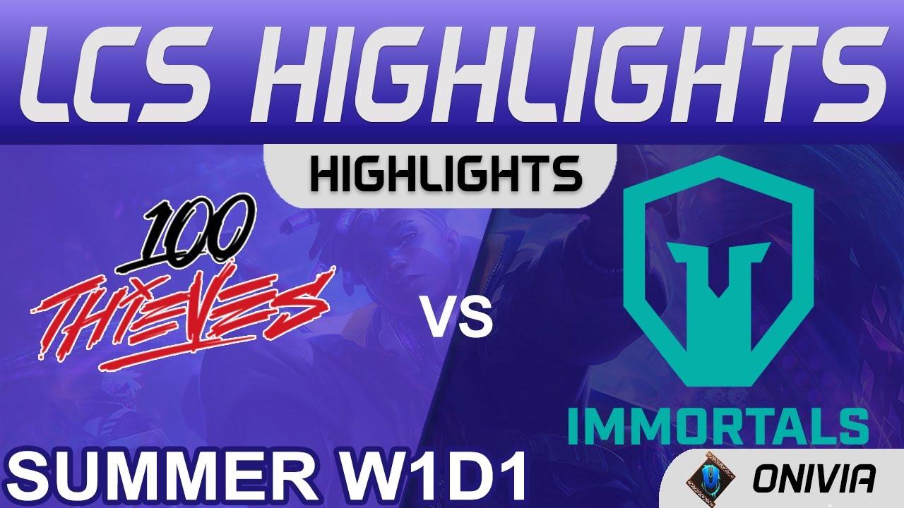 100 vs IMT Highlights LCS Summer 2021 W1D1 100 Thieves vs Immortals by Onivia thumbnail