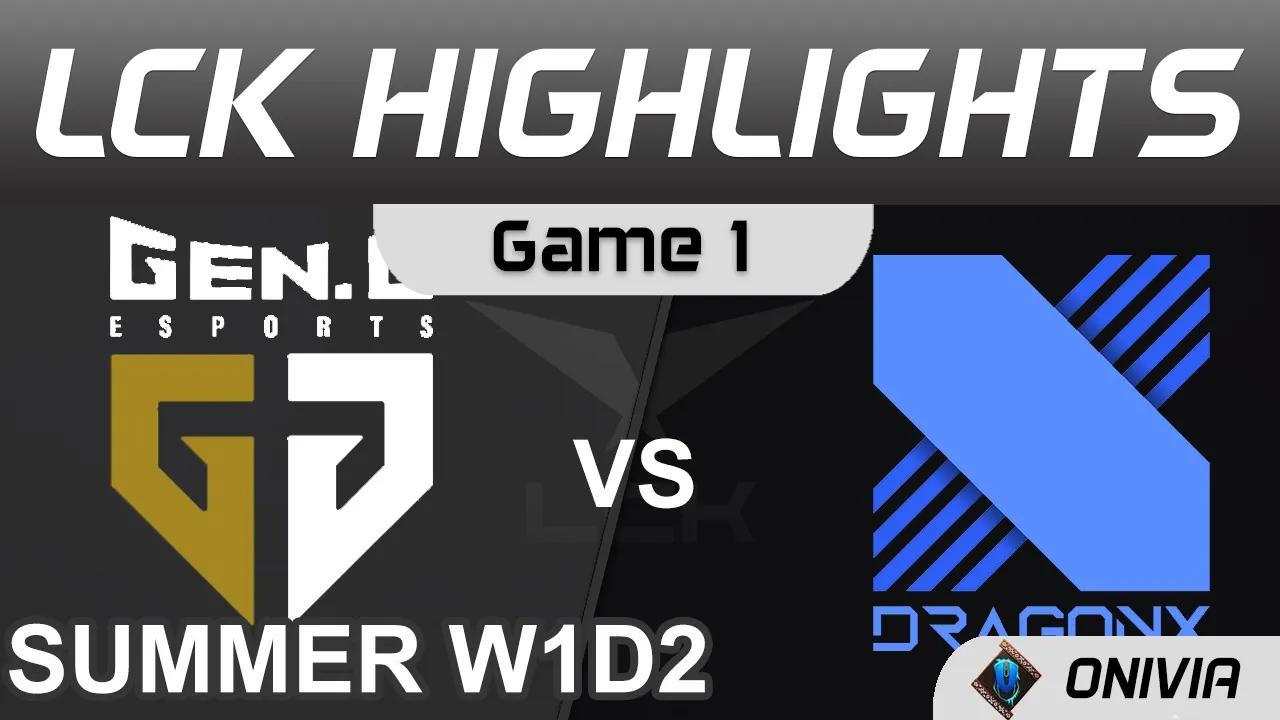 GEN vs DRX Highlights Game 1 LCK Summer Season 2021 W1D2 Gen G vs DragonX by Onivia thumbnail