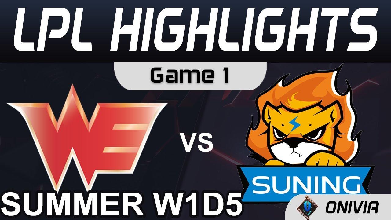 WE vs SN Highlights Game 1 LPL Summer Season 2021 W1D5 Team WE vs Suning by Onivia thumbnail