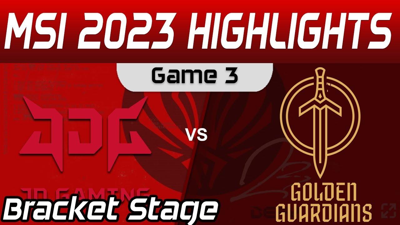 JDG vs GG Highlights Game 3 Bracket Stage Round 1 MSI 2023 JD Gaming vs Golden Guardians by Onivia thumbnail