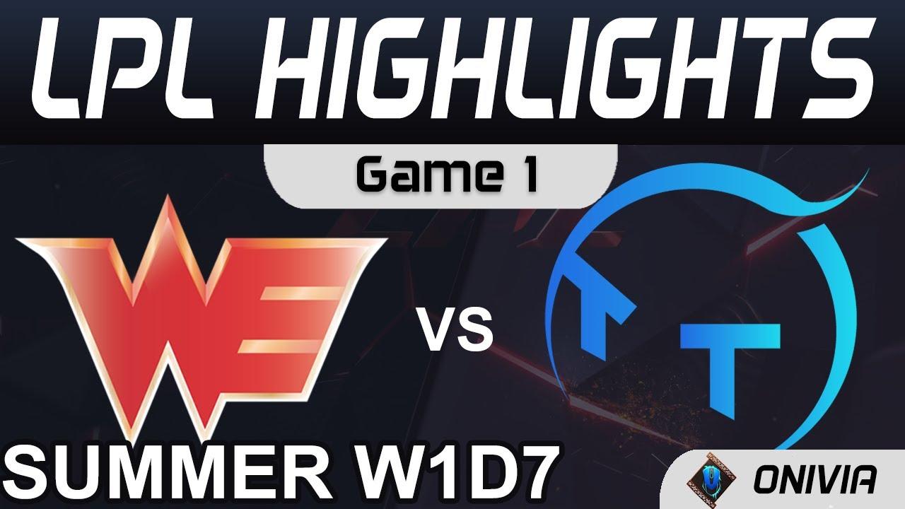 WE vs TT Highlights Game 1 LPL Summer Season 2021 W1D7 Team WE vs ThunderTalk Gaming by Onivia thumbnail