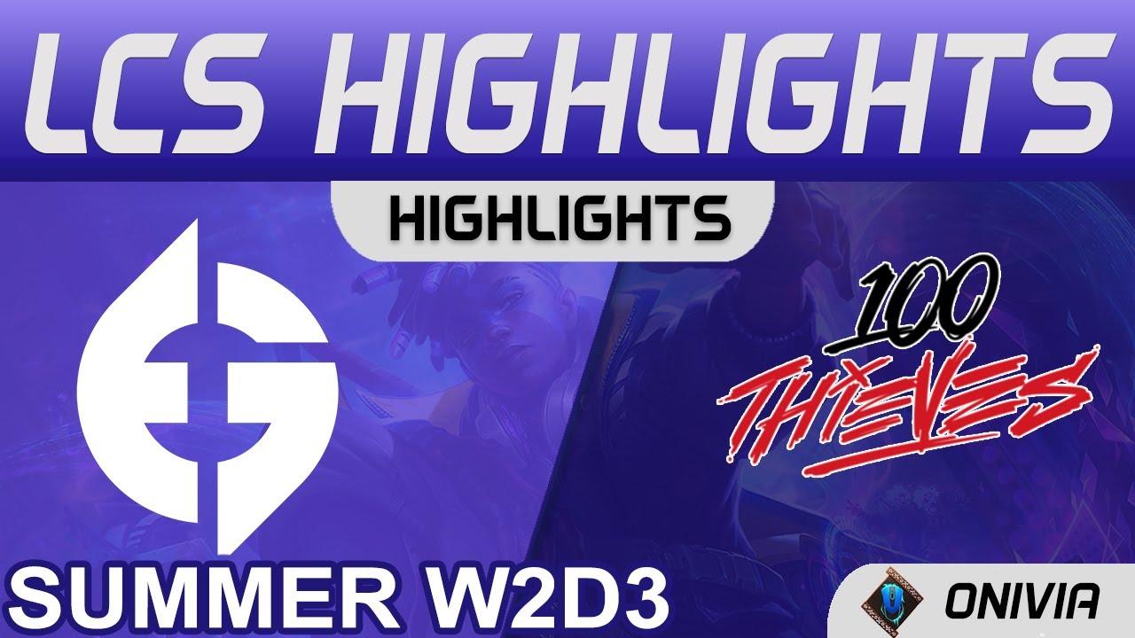 EG vs 100 Highlights LCS Summer 2021 W2D3 Evil Geniuses vs 100 Thieves by Onivia thumbnail