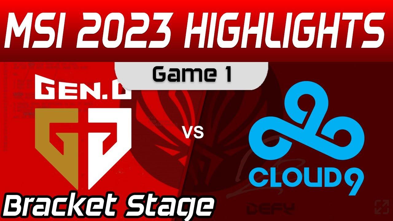 GEN vs C9 Highlights Game 1 Bracket Stage Round 2 MSI 2023 Gen G vs Cloud9 by Onivia thumbnail