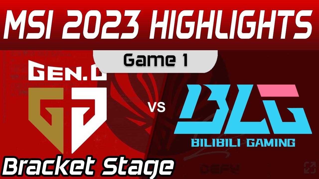 GEN vs BLG Highlights Game 1 Bracket Stage Round 3 MSI 2023 Gen G vs Bilibili Gaming by Onivia thumbnail