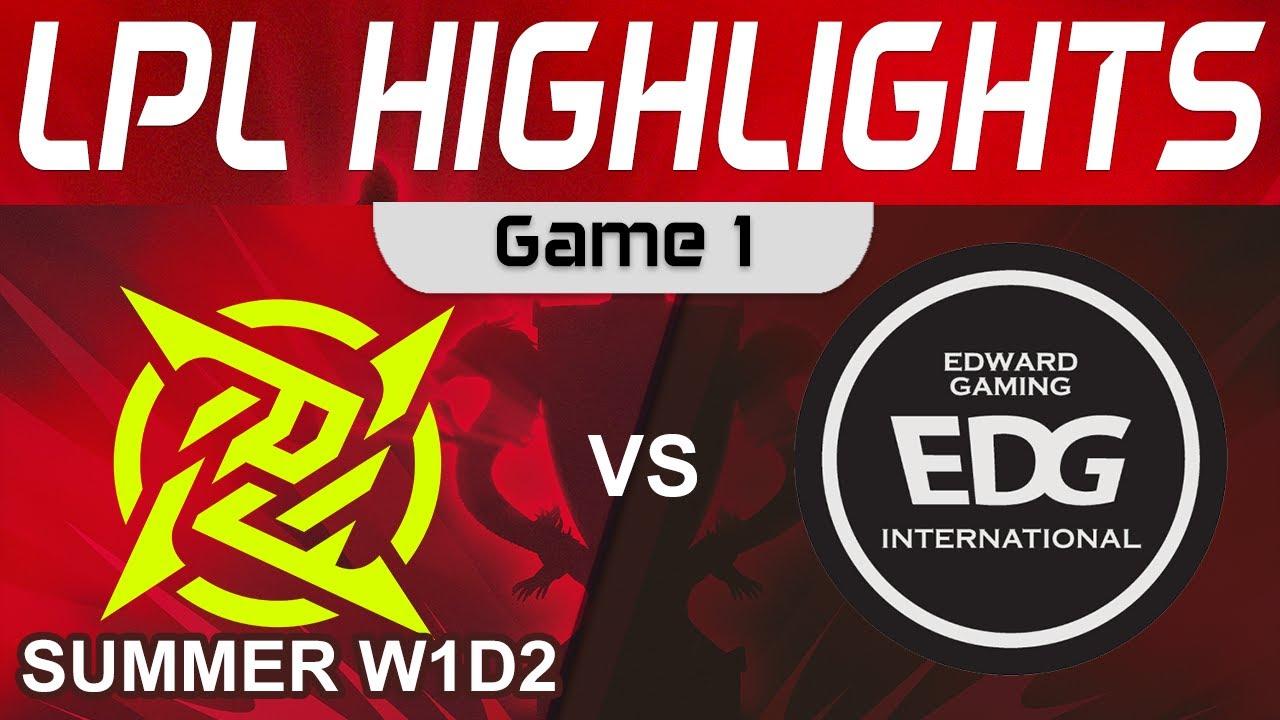 NIP vs EDG Highlights Game 1 LPL Summer Season 2023 W1D2 Ninjas in Pyjamas vs EDward Gaming by Onivi thumbnail