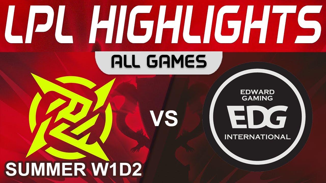 NIP vs EDG Highlights ALL GAMES LPL Summer Season 2023 W1D2 Ninjas in Pyjamas vs EDward Gaming by On thumbnail