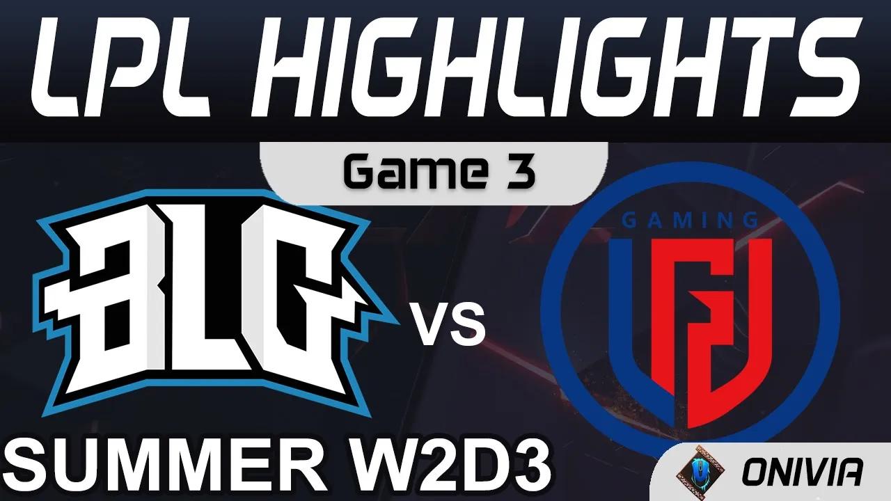 BLG vs LGD Highlights Game 3 LPL Summer Season 2021 W2D3 Bilibili Gaming vs LGD Gaming by Onivia thumbnail