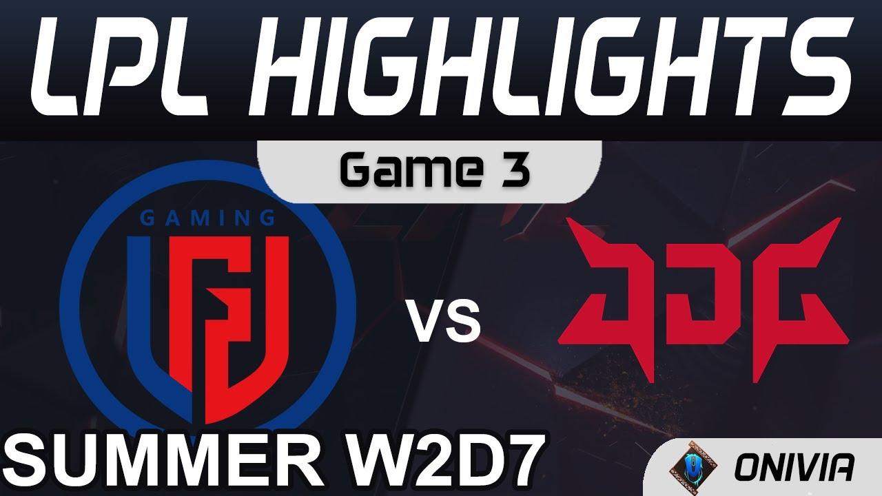 LGD vs JDG Highlights Game 3 LPL Summer Season 2021 W2D7 LGD Gaming vs JD Gaming by Onivia thumbnail