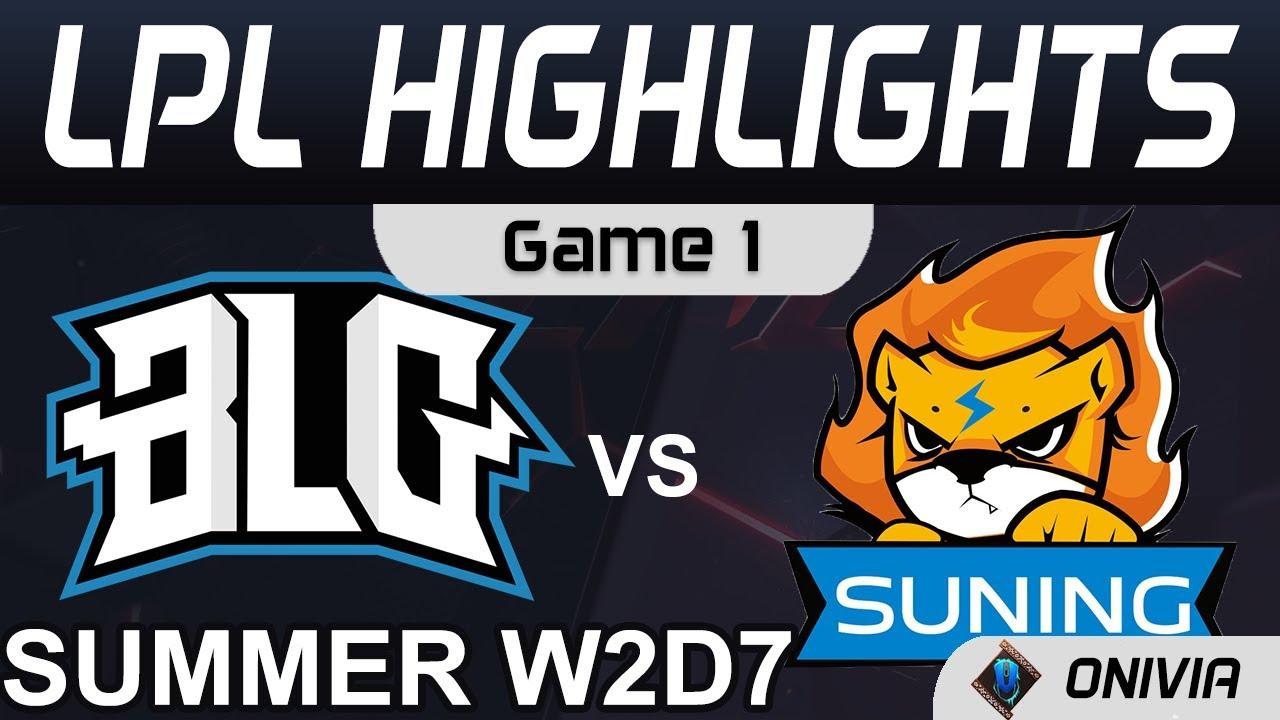 BLG vs SN Highlights Game 1 LPL Summer Season 2021 W2D7 Bilibili Gaming vs Suning by Onivia thumbnail