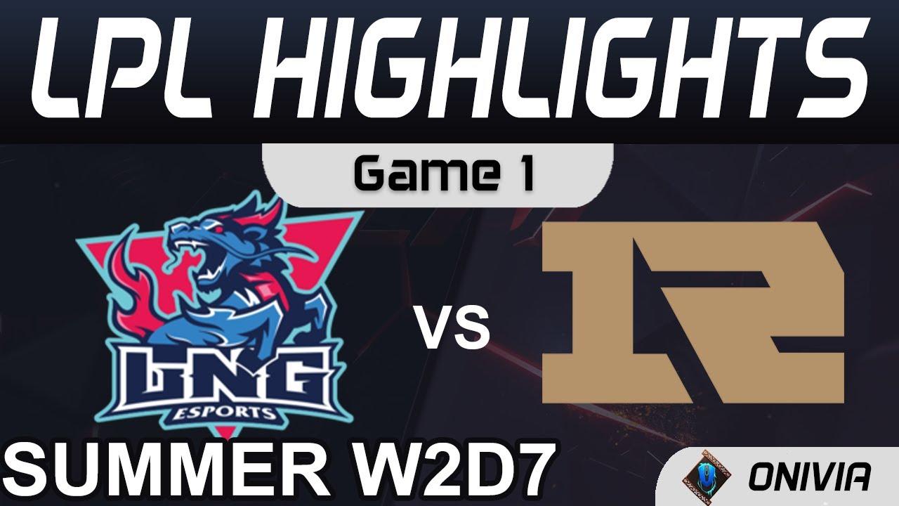 LNG vs RNG Highlights Game 1 LPL Summer Season 2021 W2D7 LNG Gaming vs Royal Never Give Up by Onivia thumbnail