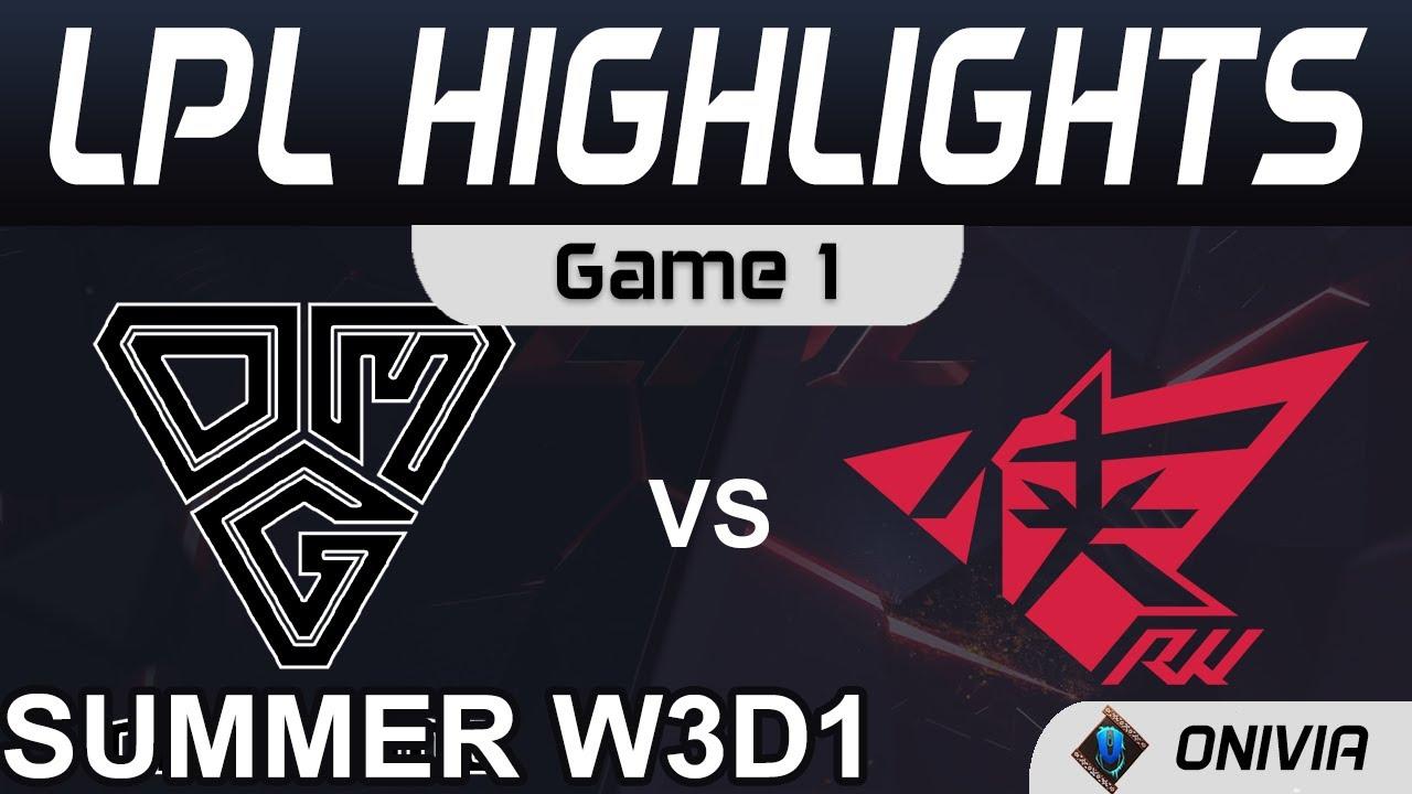 OMG vs RW Highlights Game 1 LPL Summer Season 2021 W3D1 Oh My God vs Rogue Warriors by Onivia thumbnail