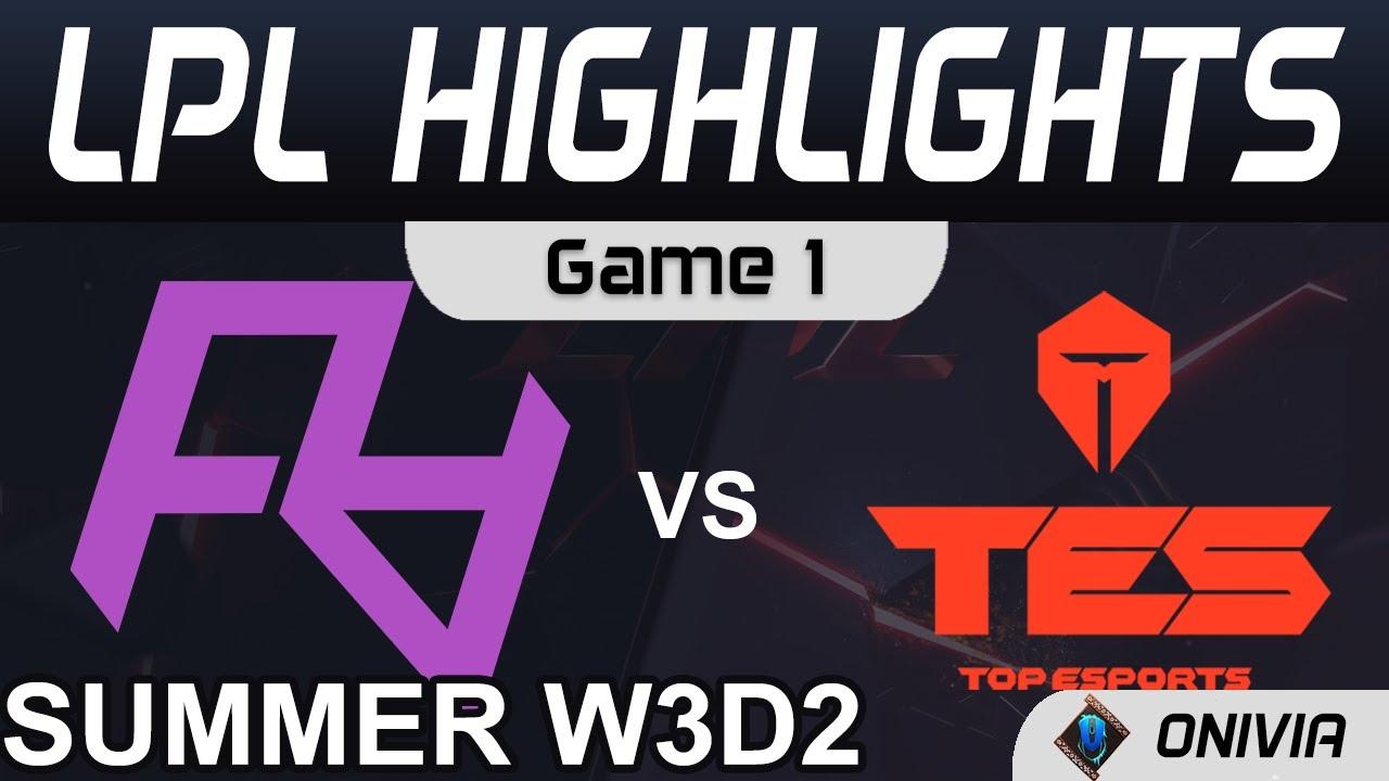 RA vs TES Highlights Game 1 LPL Summer Season 2021 W3D2 Rare Atom vs Top Esports by Onivia thumbnail